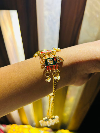 Kundan Watch With Latkan